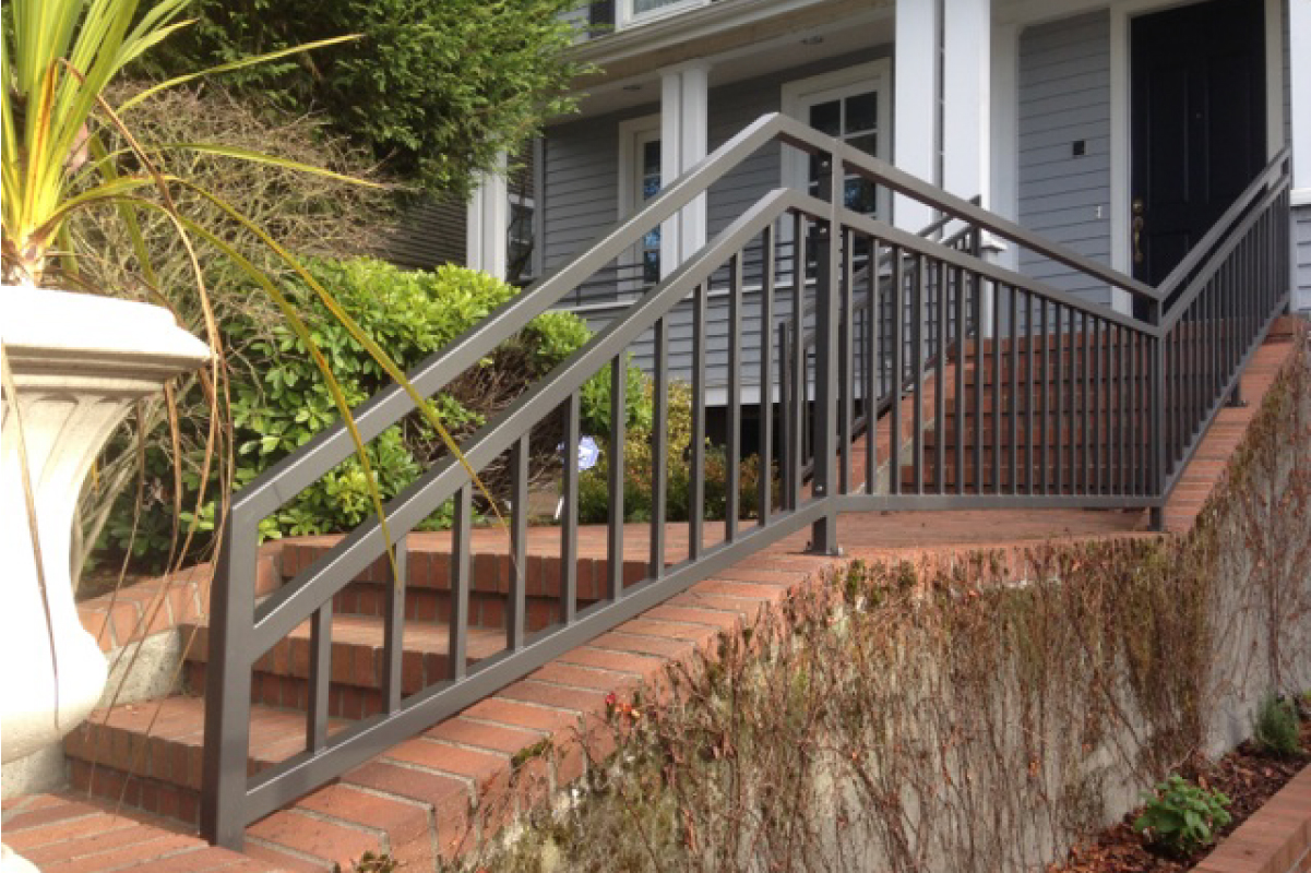 Outside stairs railing